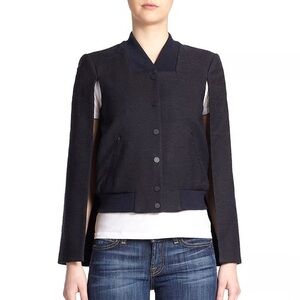 BCBG MaxAzria Travis Bomber Baseball Cape Jacket \\ M